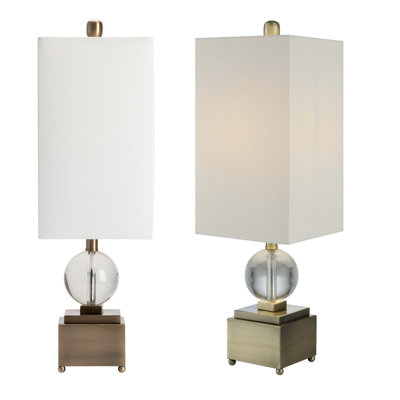 Ensemble de 2 lampes de table en cristal