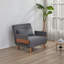 Chaise convertible en lin pliable-115641779