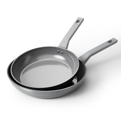Sanho Nonstick Frying Pan Set ( 10" & 12"), PFAS/PFOA-Free, Diamond-Ti Ceramic Coating, Scratch-Resistant, Dishwasher Safe, Induction Compatible