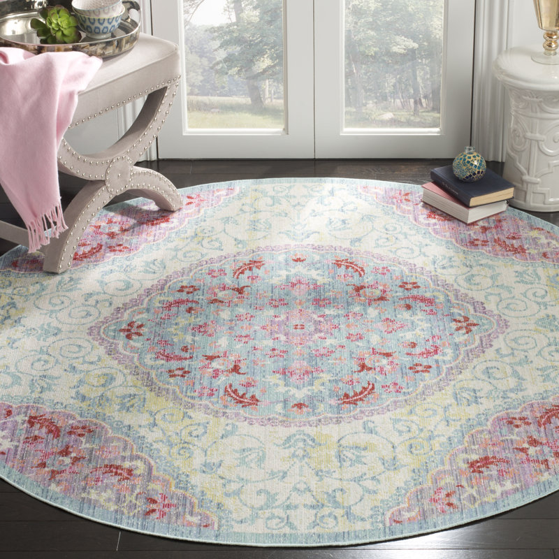 Chauncey Performance Floral Rug, Round 6'