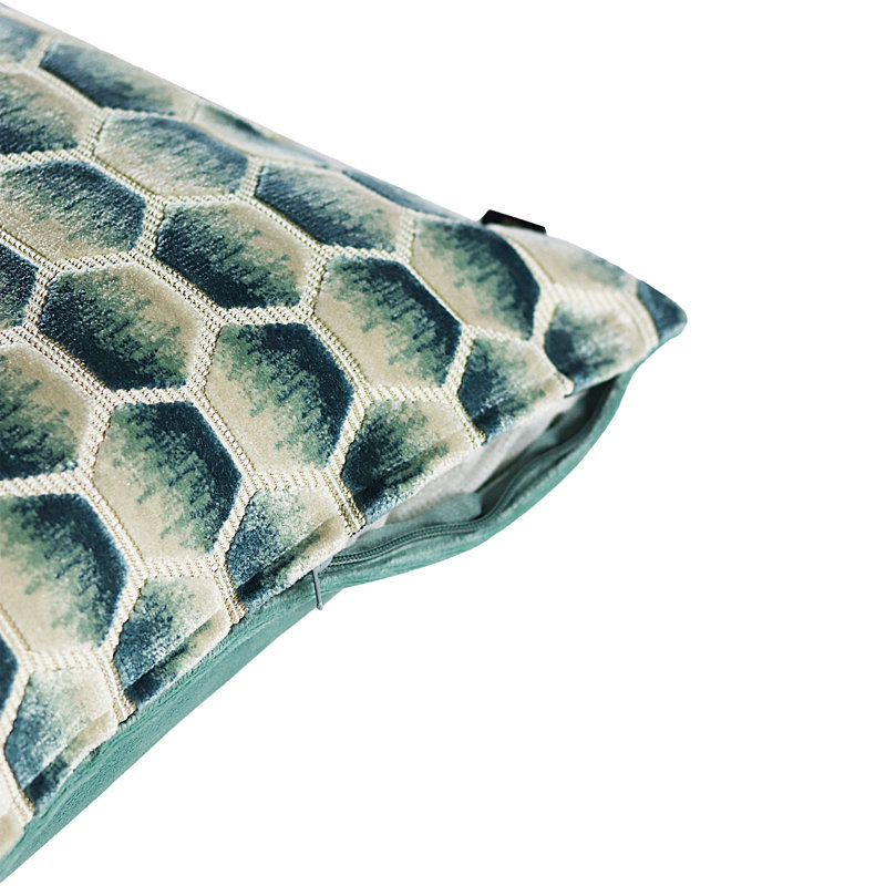 Housse de coussin Honeycomb, Bleu sarcelle foncée