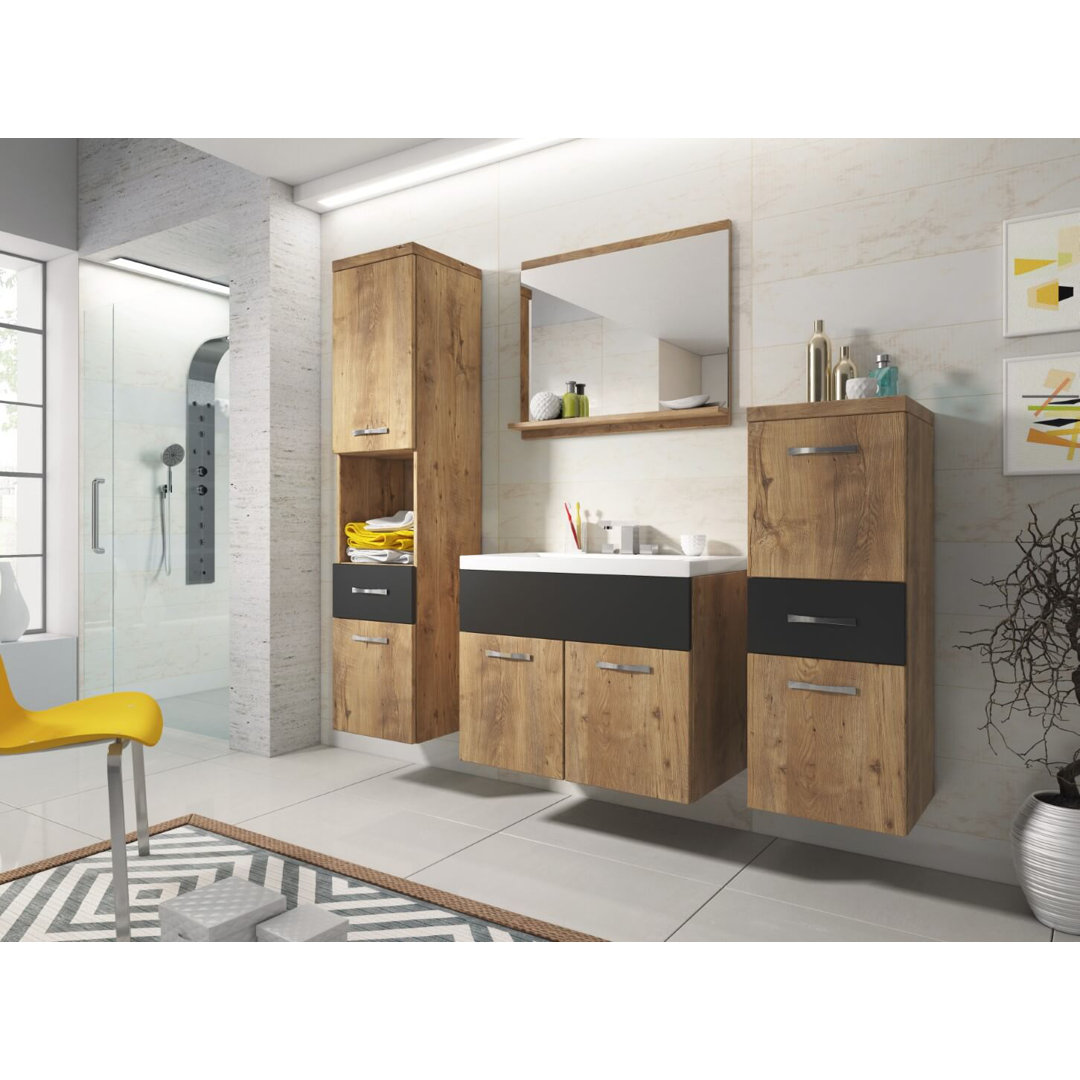 Brodnax 91Cm W x 132Cm H x 35Cm D Wall Mounted Bathroom Cabinet