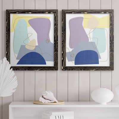 «Luminous Bay I», ensemble de 2 reproductions d'art sur toiles