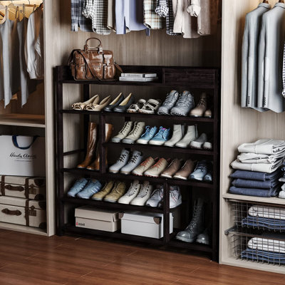 30 Pair Solid Wood Shoe Rack