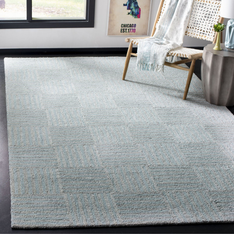Tapis rayé performance touffeté à la main Stockton, Rectangle 5 pi x 8 pi