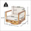 Méridienne d'extérieur pivotante, finition teck avec coussin beige