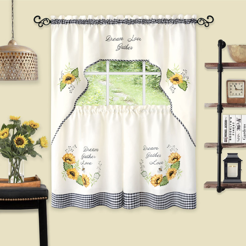 Akaysia Swag Kitchen Curtain, 58" W x 36" L