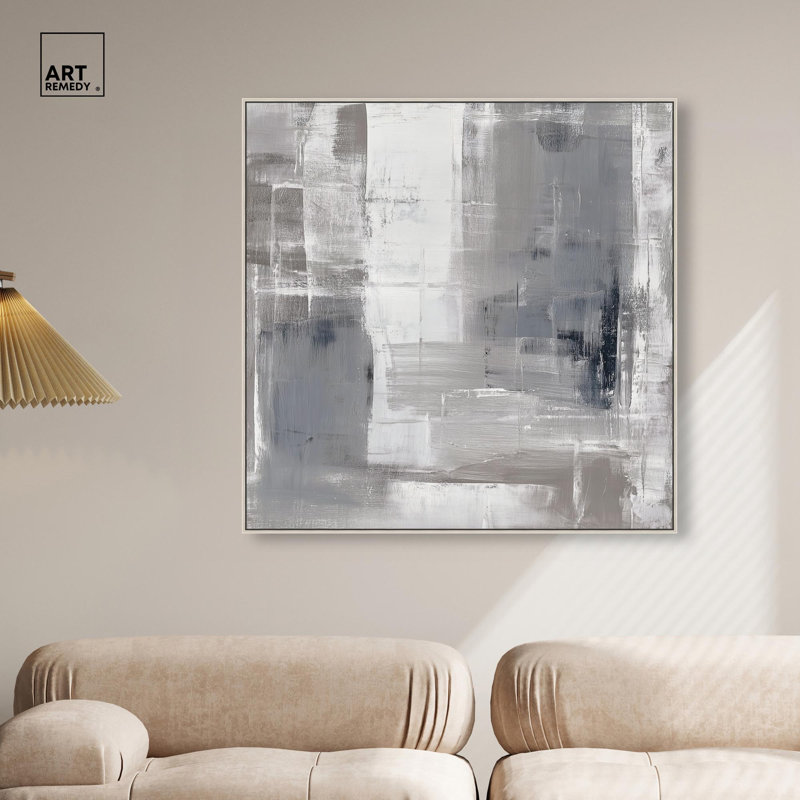 «Silver Symphony II», reproduction d'art sur toile par Art Remedy, cadre argenté, 40 x 40, H 41 po x l 41 po, Cadre argenté