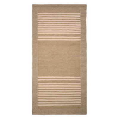 Scandinavian Hand Knotted Wool Geometric Area Rug