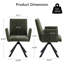 Chaise pivotante rembourrée avec pieds en métal-740783751