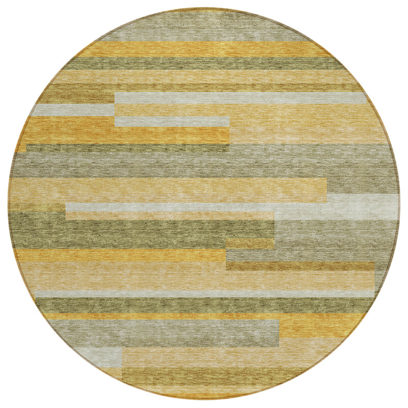  Chayden Area Rug with Non-Slip Backing, Round 8'
