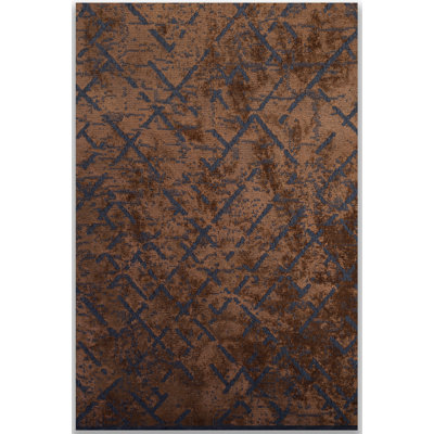 Rapture Contemporary Salute Silver Gray/Teal Blue Area Rug