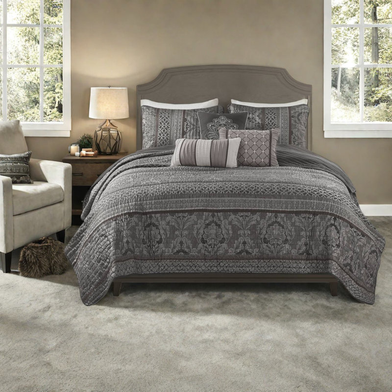 Ensembles de literie de luxe, ensemble de courtepointe très grand en polyester, décoration intérieure moderne