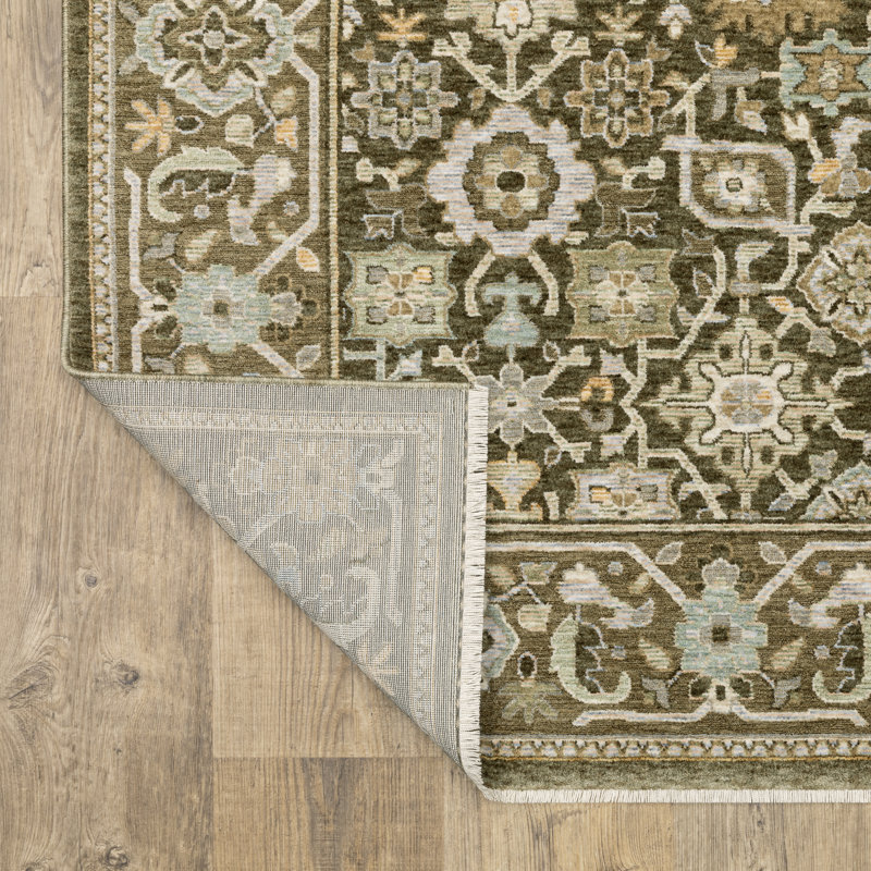 Tapis dense à bordure frangée Wakeel, Rectangle 5 pi 3 po x 7 pi 6 po