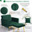 Siemon Velvet Accent Chair with Ottoman-1003280702