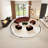 Semi-circular arc  negotiating sofa