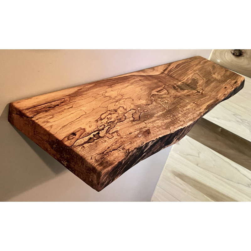 Tablette flottante en érable massif, H 2 po x l 24 po x P 12 po