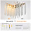 Luminaire suspendu moderne doré 24 pouces avec brins de cristal en cascade