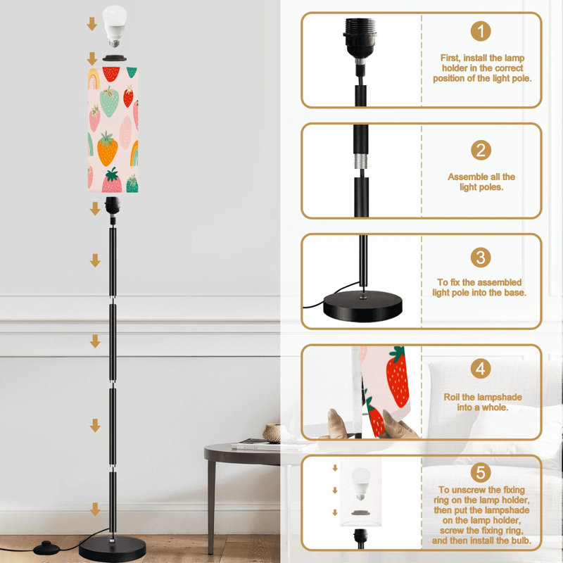 Lampe sur pied Strawberry Rainbow