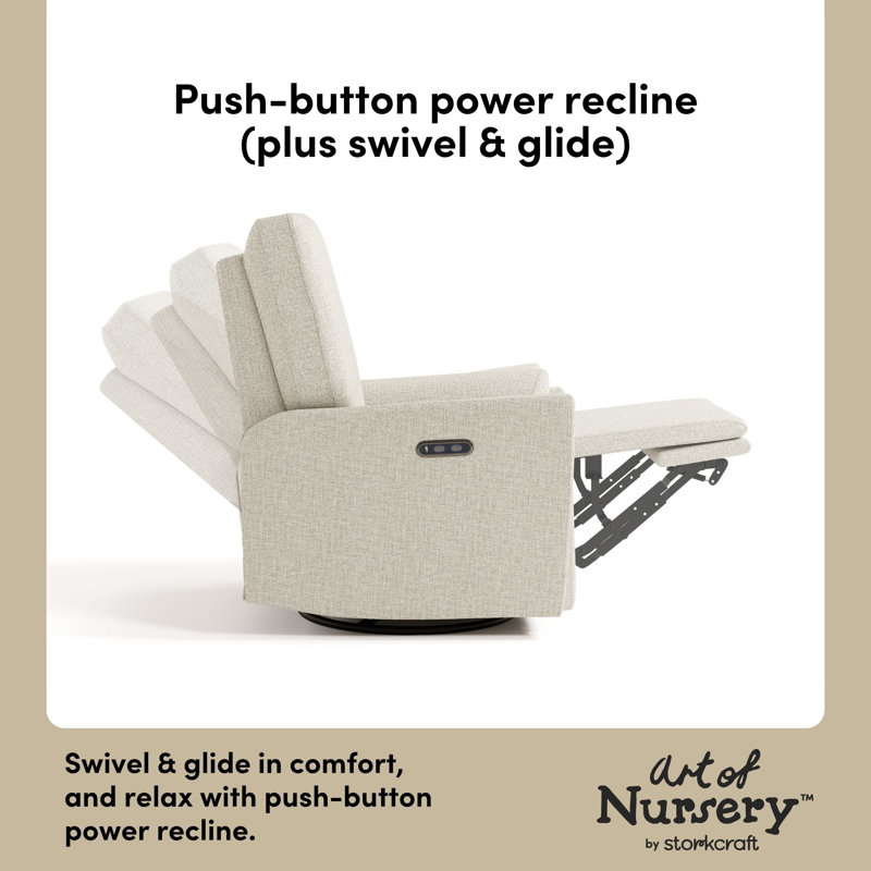 Santorini Deluxe Power Recliner Swivel Glider, Dune Basketweave