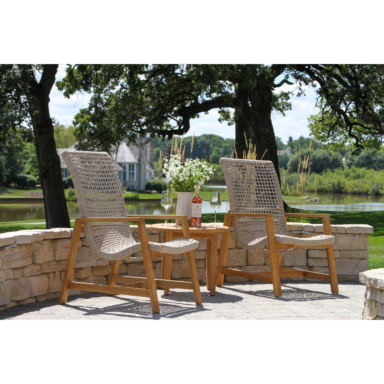 Demetri Teak Outdoor Lounge Chair