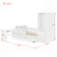 Lit plateforme en bois avec 6 tiroirs, tablettes, bureau et garde-robe-2114686508