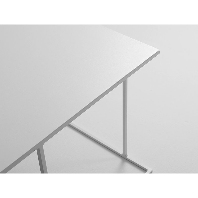 Prue Frame Coffee Table, White, H45 x L50 x W50cm