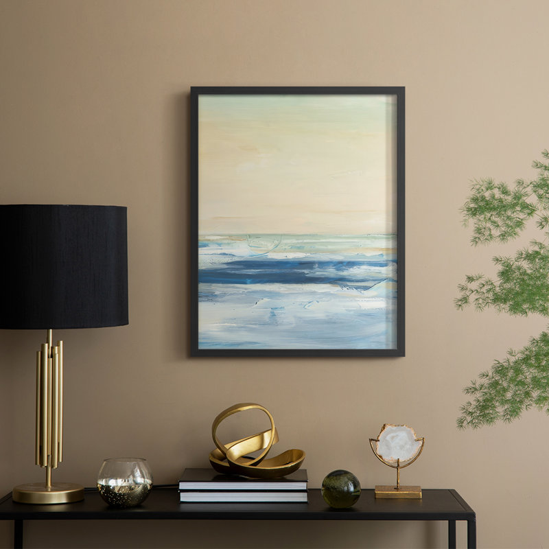 Warm Skies II, reproduction encadrée - bois massif, H 11 po x l 9 po, Noir, noir, noir, noir