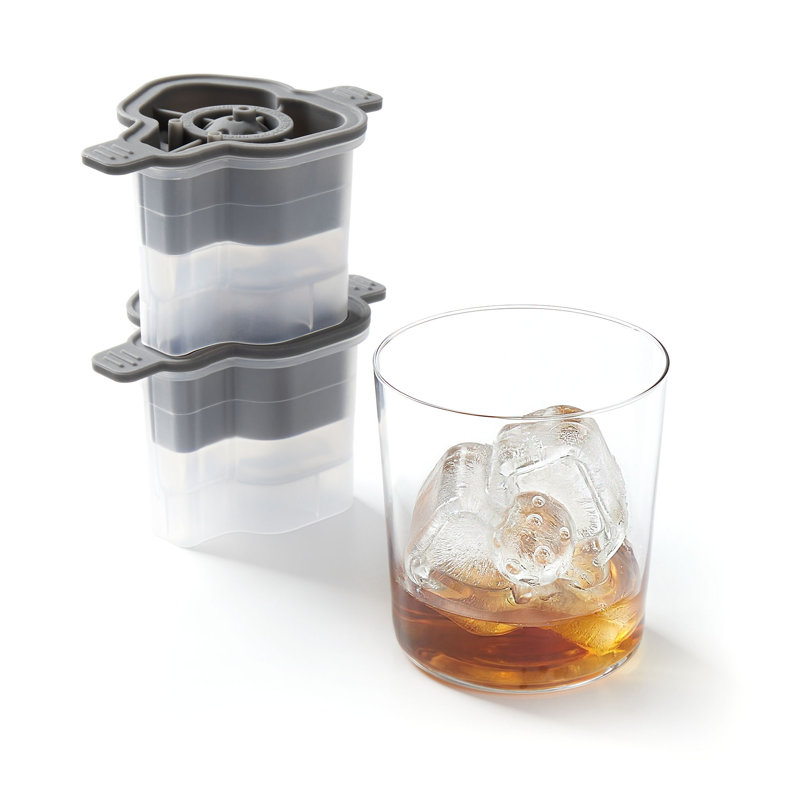  Ensemble de 2 moules à glaçons pickleball pour whisky et cocktails, gris anthracite