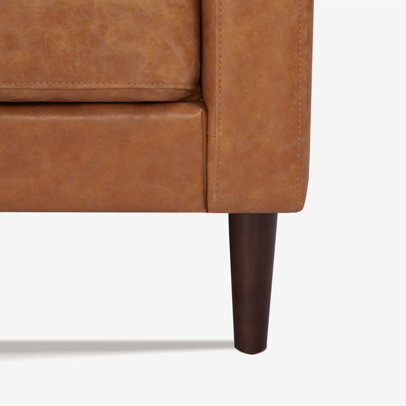 Jordy 54.5'' Faux Leather Loveseat, Camel