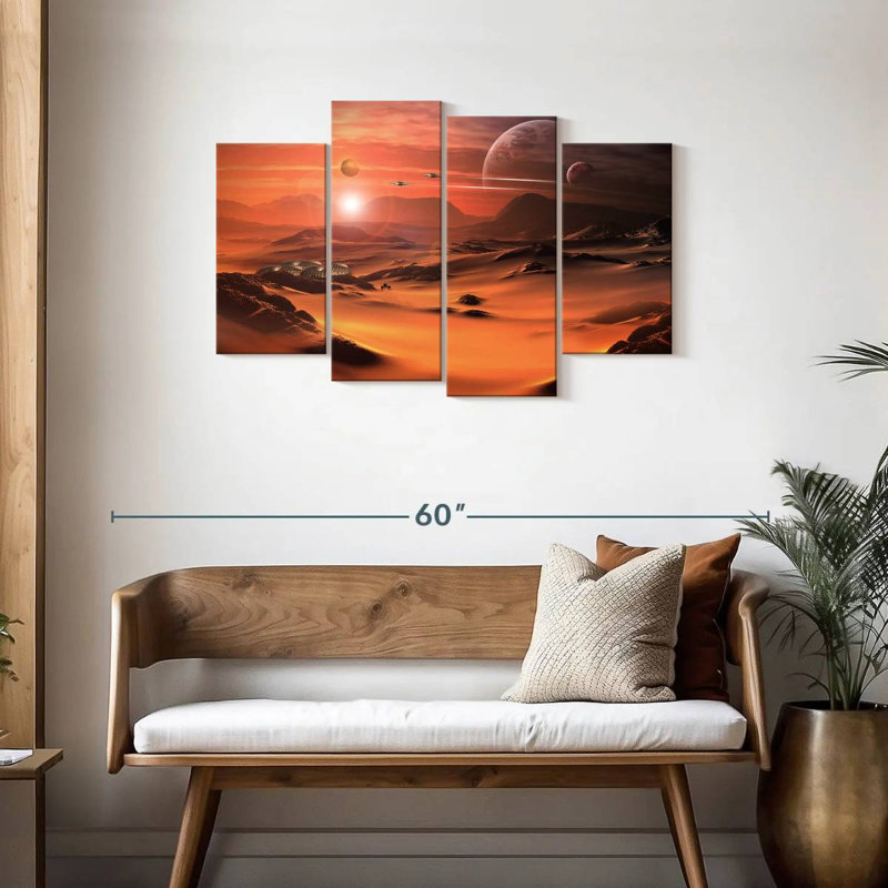 Kelan Sci Fi Alien Planet, 27" H x 43" W