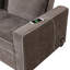 Lit tapissier de 61,4 po, canapé-lit escamotable avec deux coussins décoratifs, port de charge USB double et dossier réglable pour le salon, GRIS BRUN-1978782096