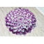 Tapis rond à motif floral mauve-733239527
