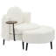 Fauteuil simple, table d'appoint une pièce, avec repose-pieds en forme de présent, repose-pieds mobile, appui-tête amovible, accoudoirs enveloppants-156274077