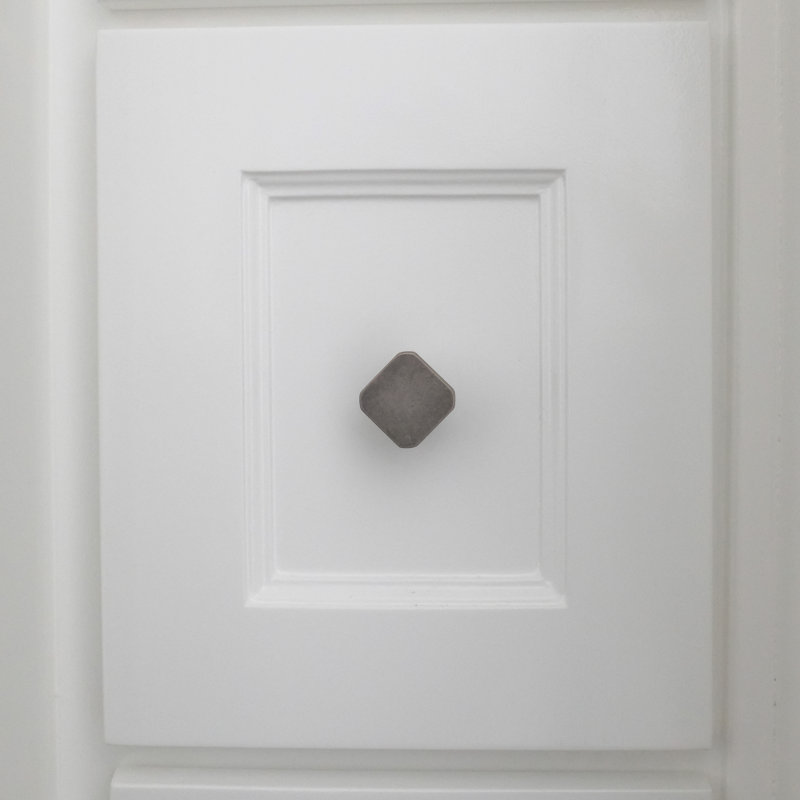 Mod Square Knob, Matte Black/Weathered Nickel