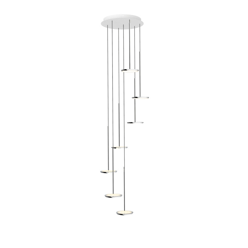 Lustre 7 lumières Sky Solo, Argent