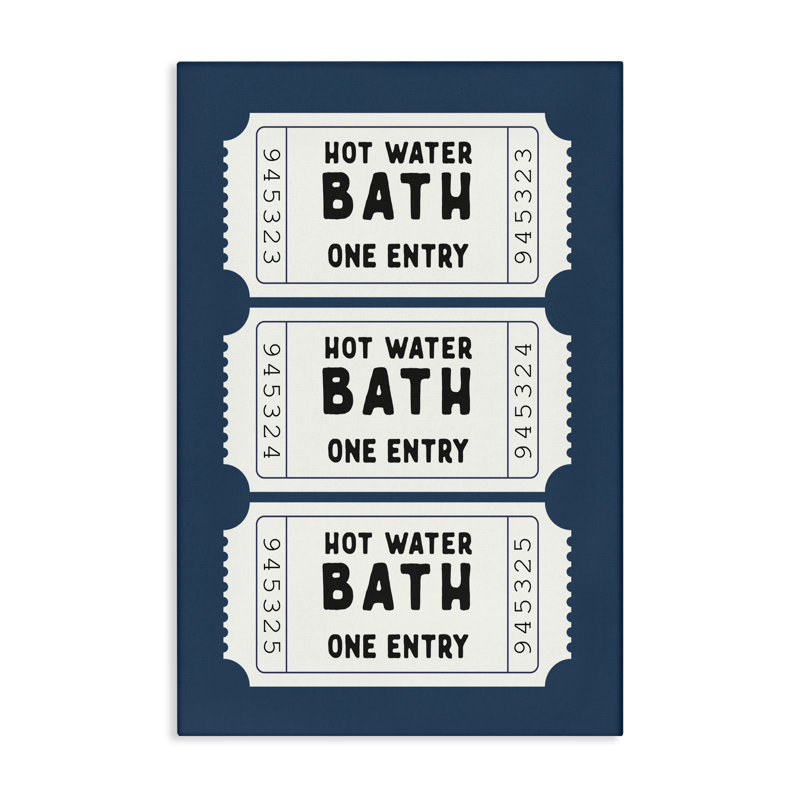 Toile marine pour billets de bain, design par lettré et doublé, H 24 po x l 16 po