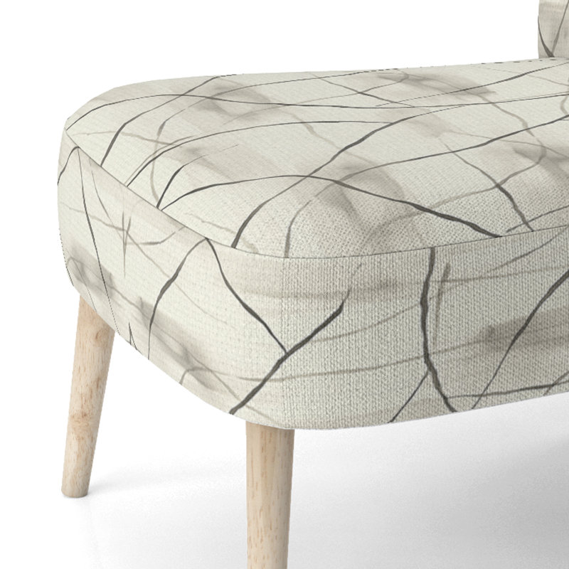 Chaise moderne rembourrée - Lignes silencieuses, Chaise d'appoint sans accoudoirs