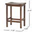 Bois, tabouret de comptoir, 2 pièces, finition foncée, sans dossier, confortable, résistant aux intempéries, 2 pièces d'extérieur en brun, sièges subtilement courbés et fonctionnalité