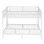 Lit superposé en métal blanc sur grand lit, support robuste, sans sommier, peu encombrant