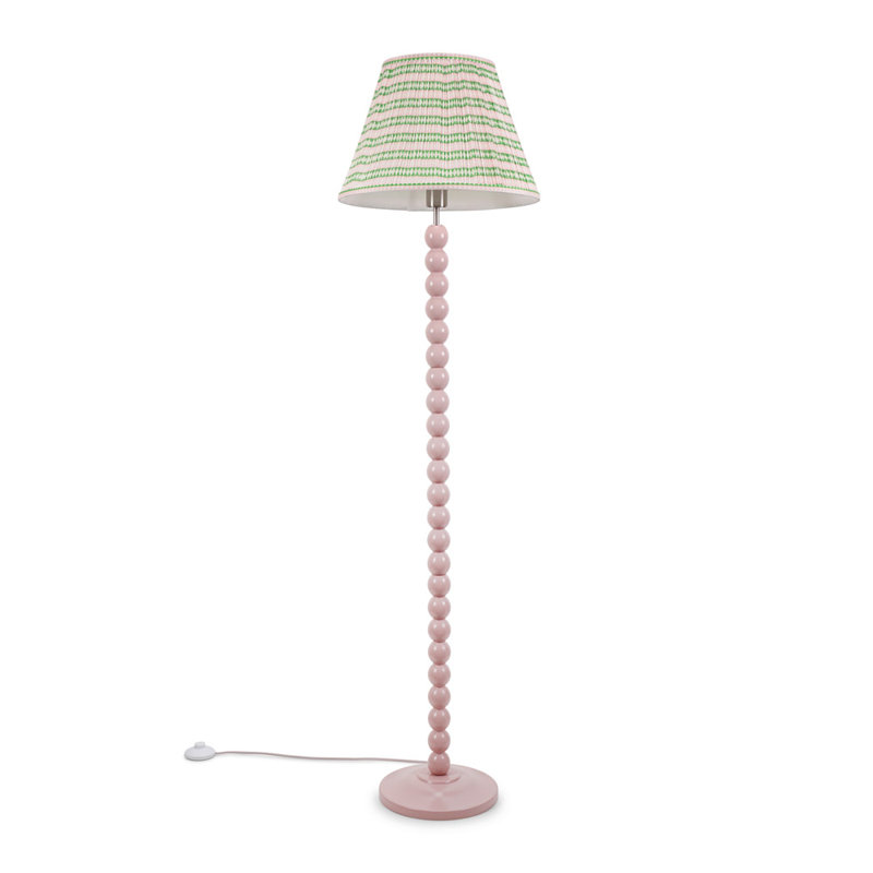 Bobbles 149cm Traditional Floor Lamp, Rose Pink
