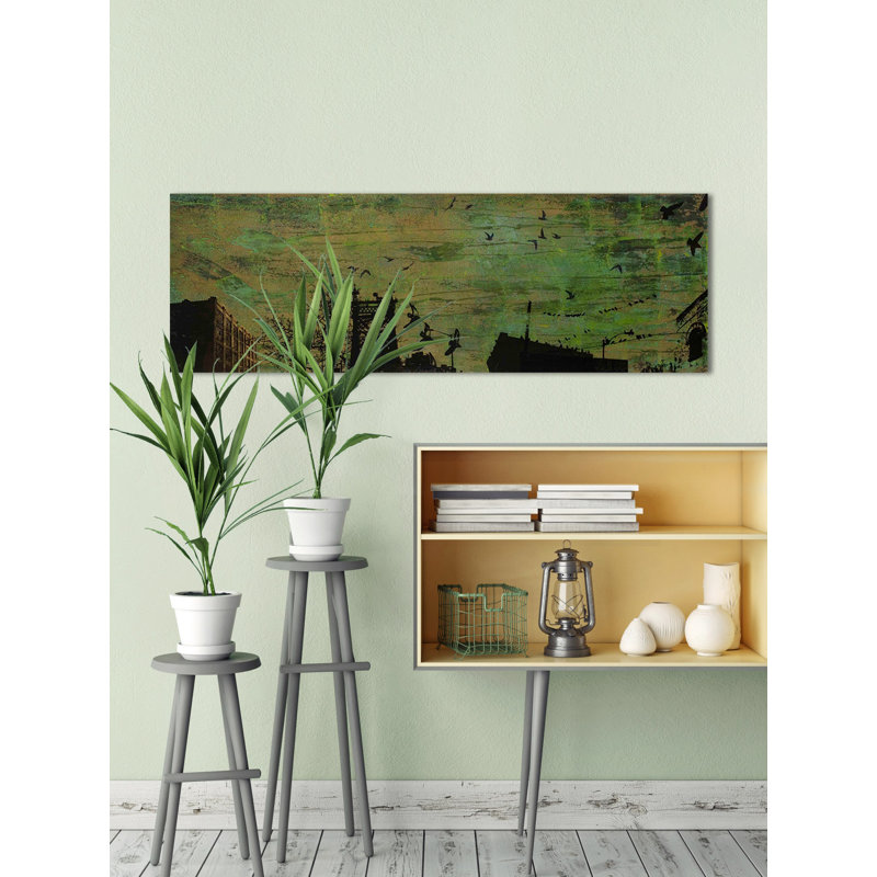 Queensboro Crossing by Tracy Silva Barbosa - Wrapped Canvas Panoramic Painting, 38 cm H x 114 cm W