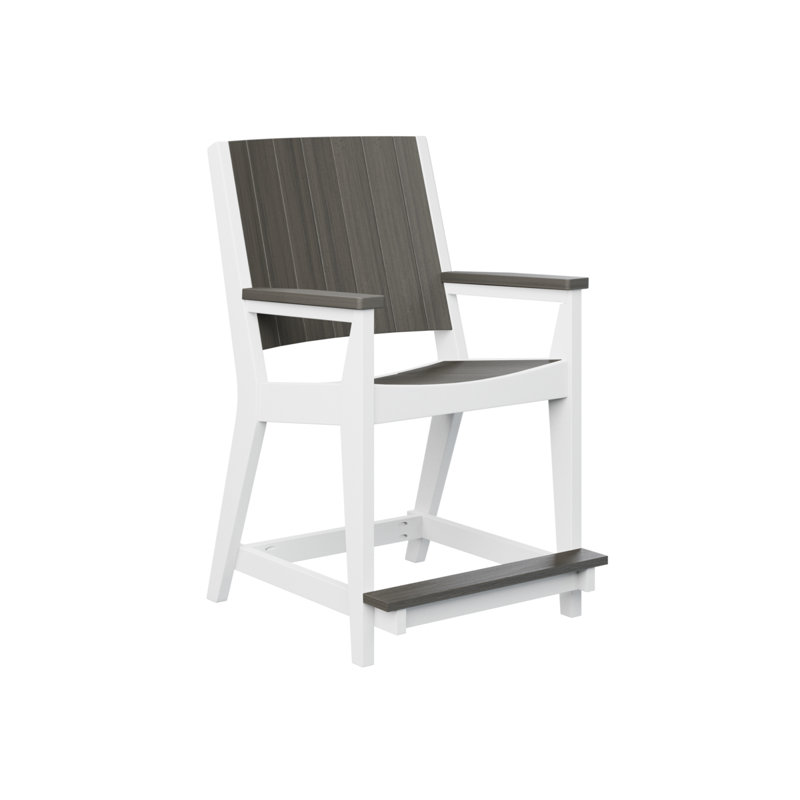 Chaise de comptoir Anselmo, Gris côtier, 21.5"