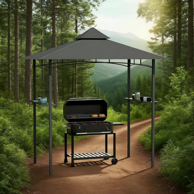 8' X 5' Grill Gazebo Outdoor BBQ Canopy Gazebo For Patio Yard Garden