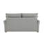 Canapé-lit modulaire en chenille gris avec rangement et 2 coussins décoratifs