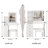 Fashion Vanity Desk,Power Station, Hair dryer bracket, Extra Large Touch Control Sliding LED Mirror-887846541