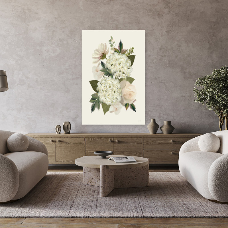 Art hortensia héritage contemporain, H 48 po x l 32 po