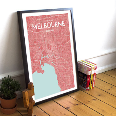 Melbourne City Map - No Frame Print