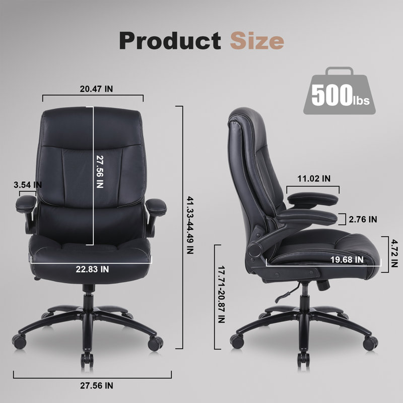 Executive Office Chair, Ergonomic Office Chair, High Back, Height Adjustable, Comfortable Swivel Chair With Headrest, Suitable For Computer Desk, Office Desk,Black