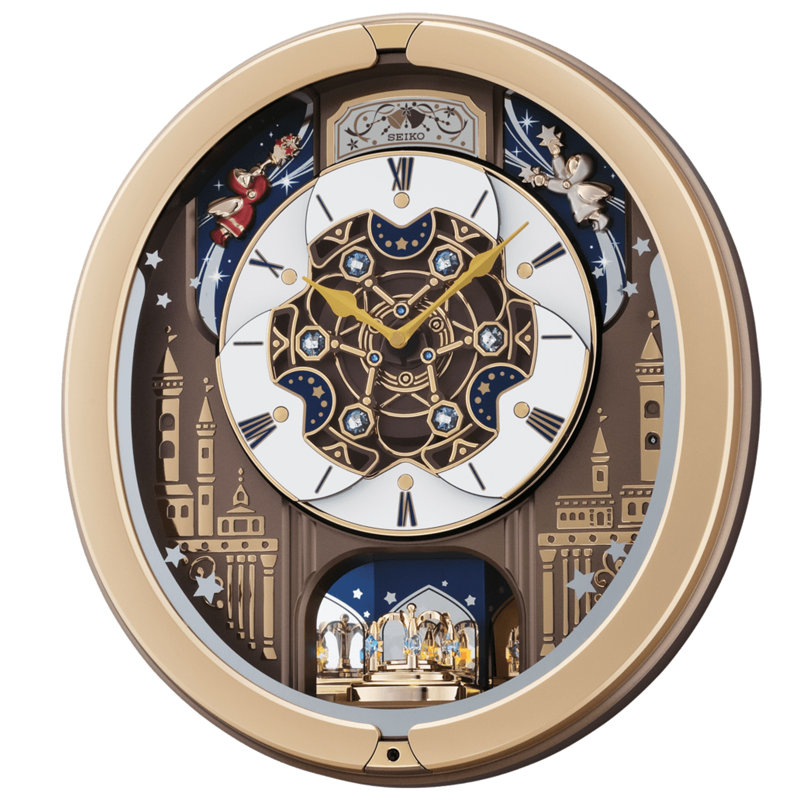 QXM350GRH Melodies In Motion Clock, Brown
